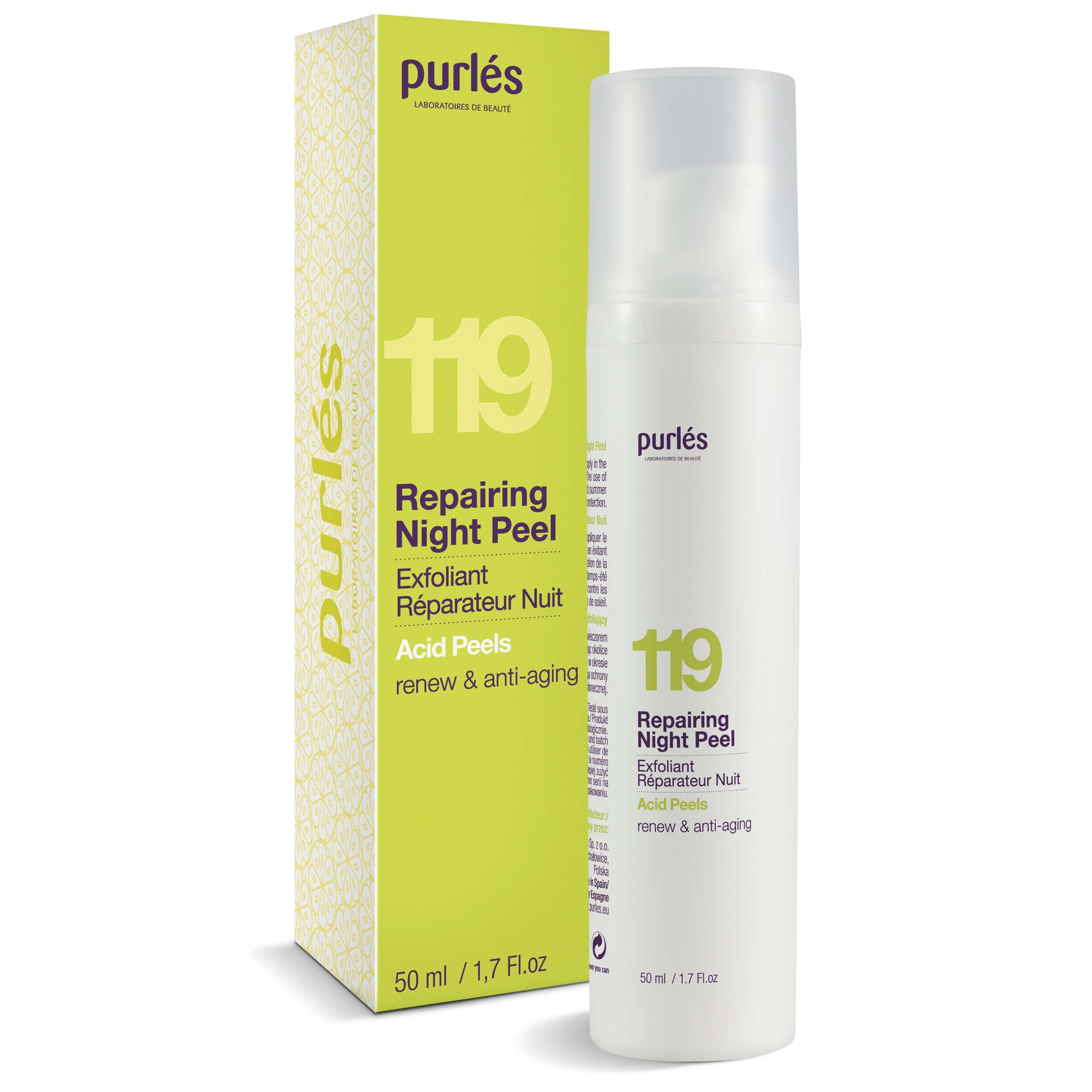 Purles 119 Home Care Acid Peel Repairing Night Peel Renew & Anti Aging 50ml