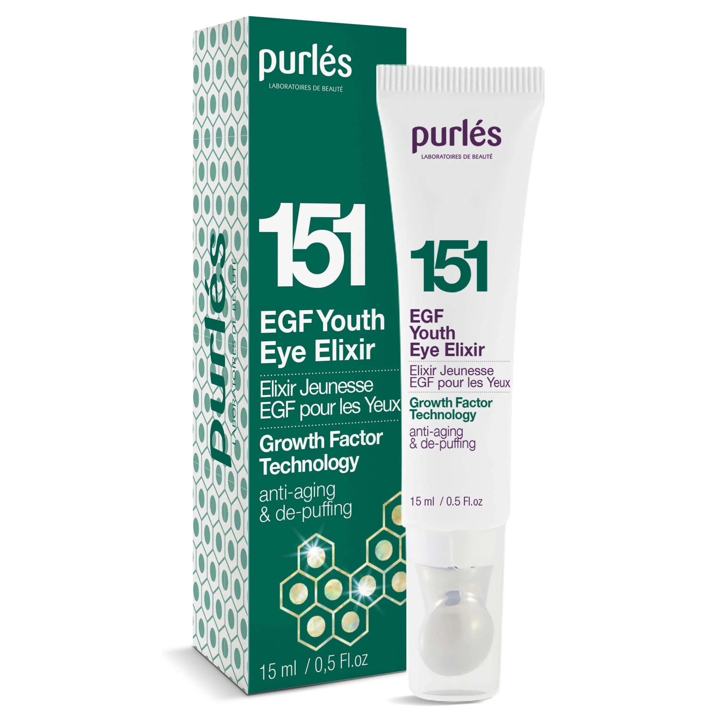 Purles 151 Growth Factor Technology EGF Youth Eye Elixir Anti Aging & De-Puffing 15ml