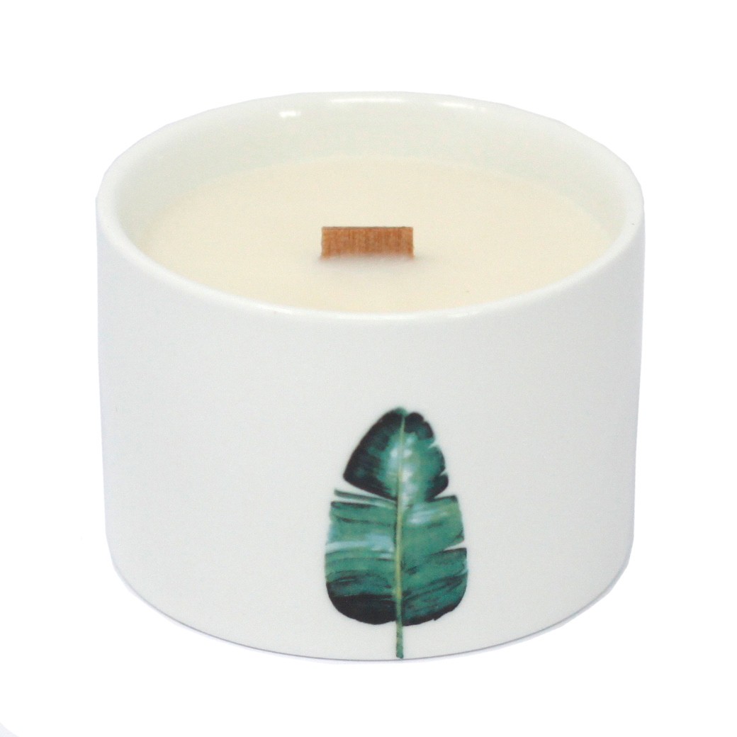 Botanical Wooden Wick Soy Candle -Wild-Jasmine 