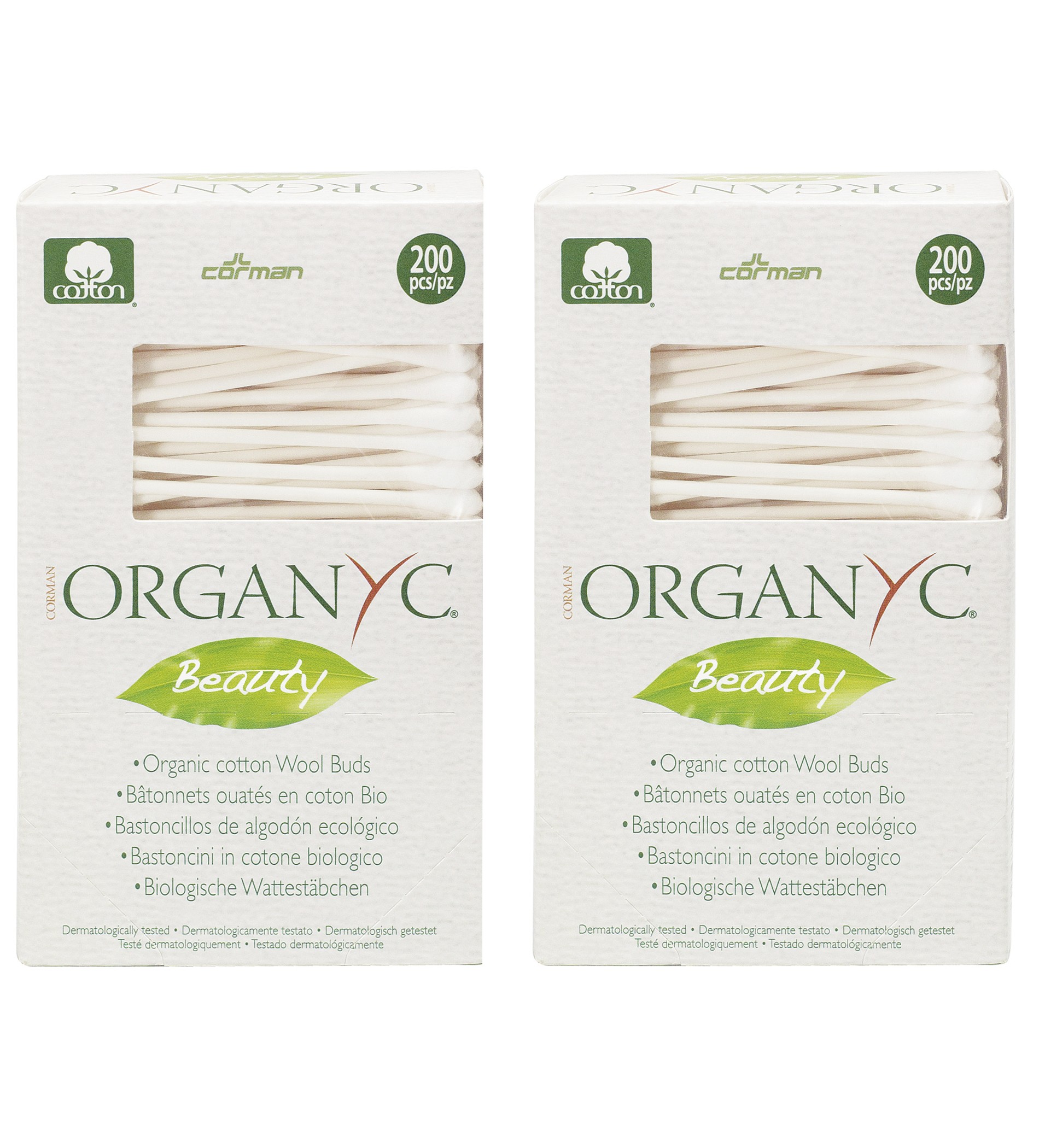 2 x Organyc 100% Organic Biodegradable Cotton Buds 