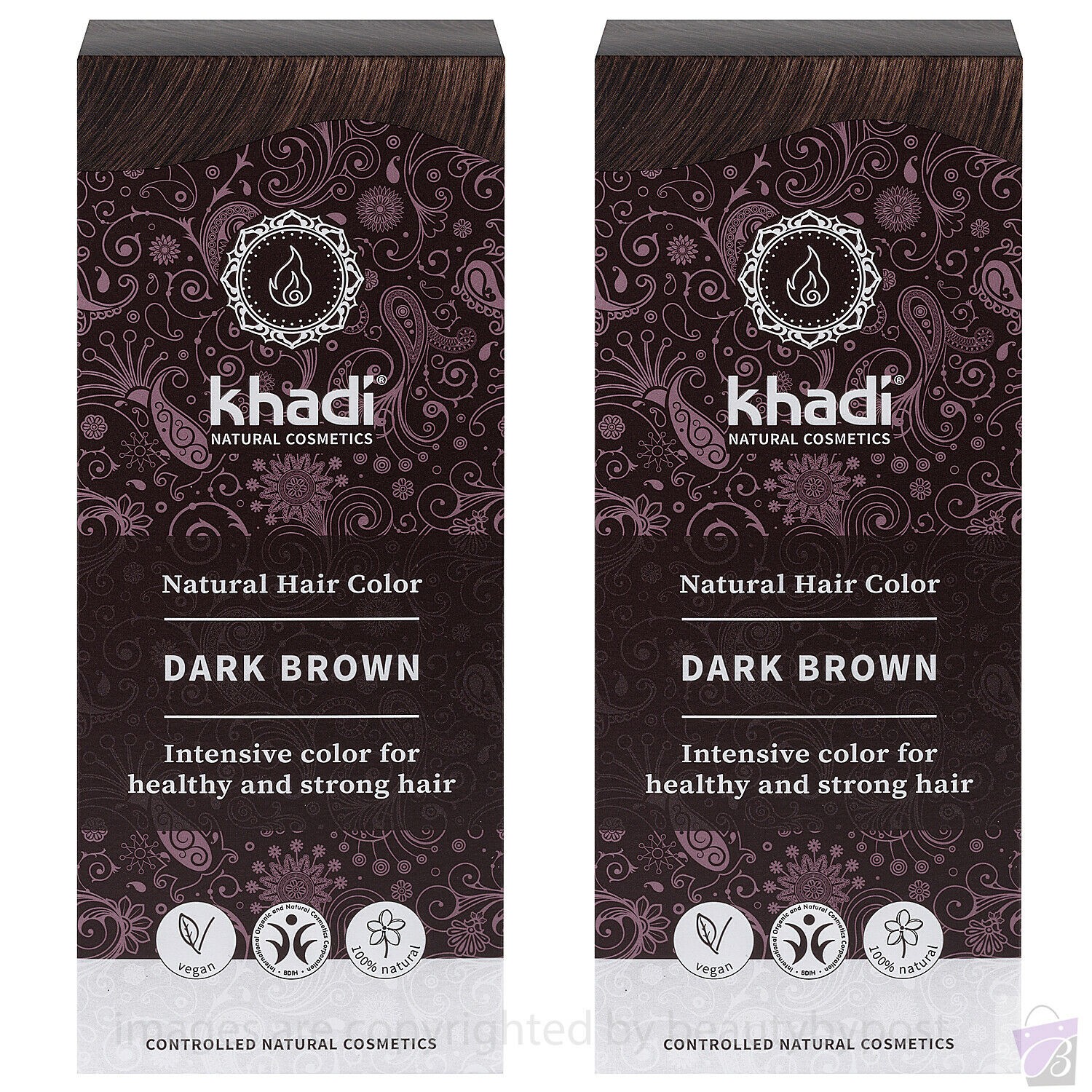 Khadi Herbal Hair Colour Dark Brown Twin Pack