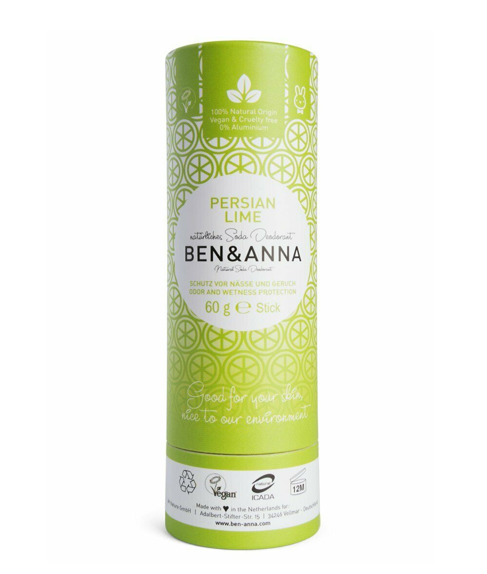 Ben & Anna Soda Natural Deodorant Persian Lime 60g