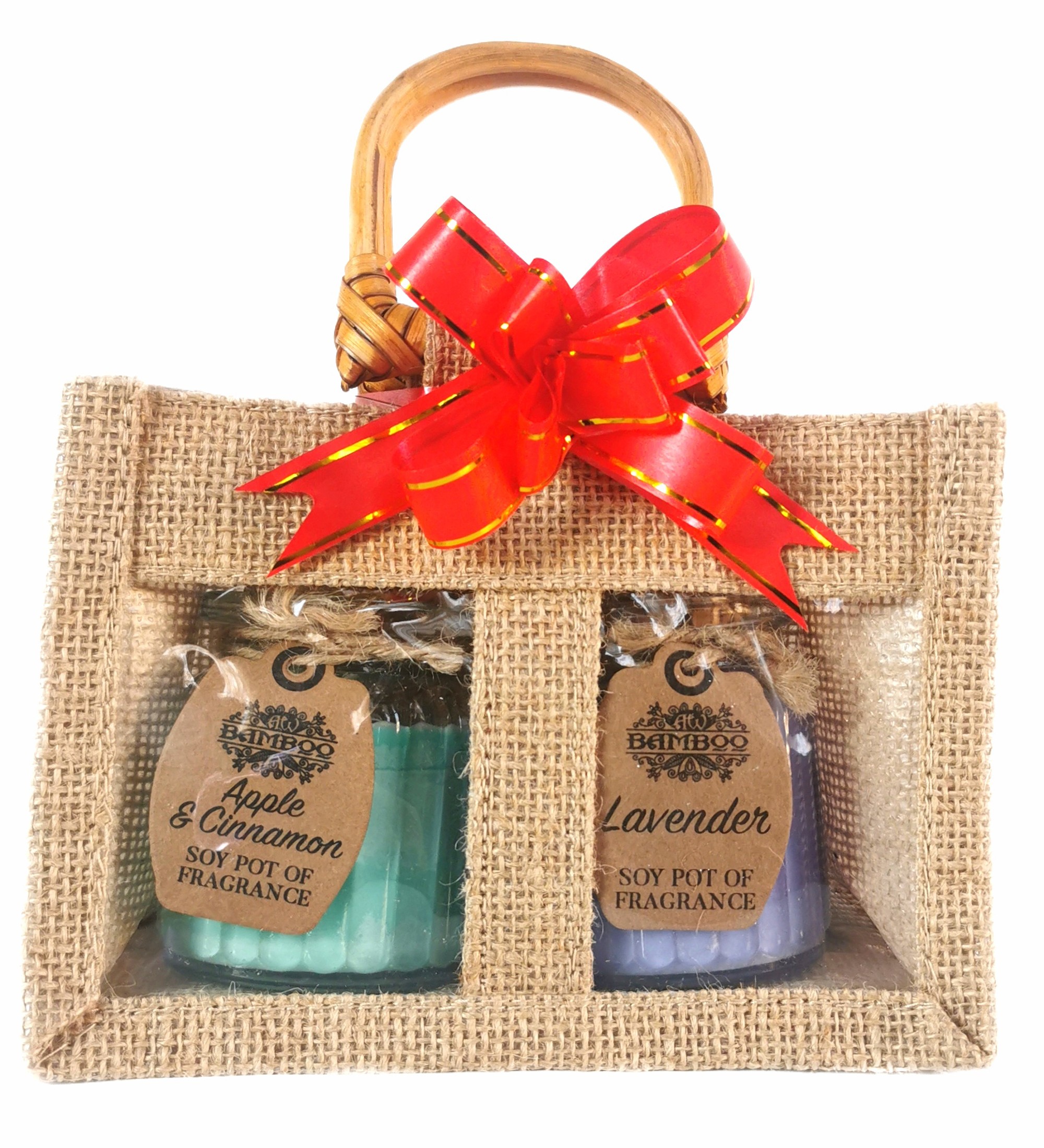 Lavender - Apple & Cinnamon Candles Bag Set
