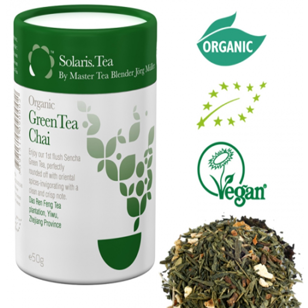 Solaris Organic Green Tea Chai Loose Tea 