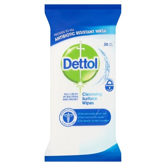 Dettol Anti-Bacterial Surface Wipes x 30 Wipes 