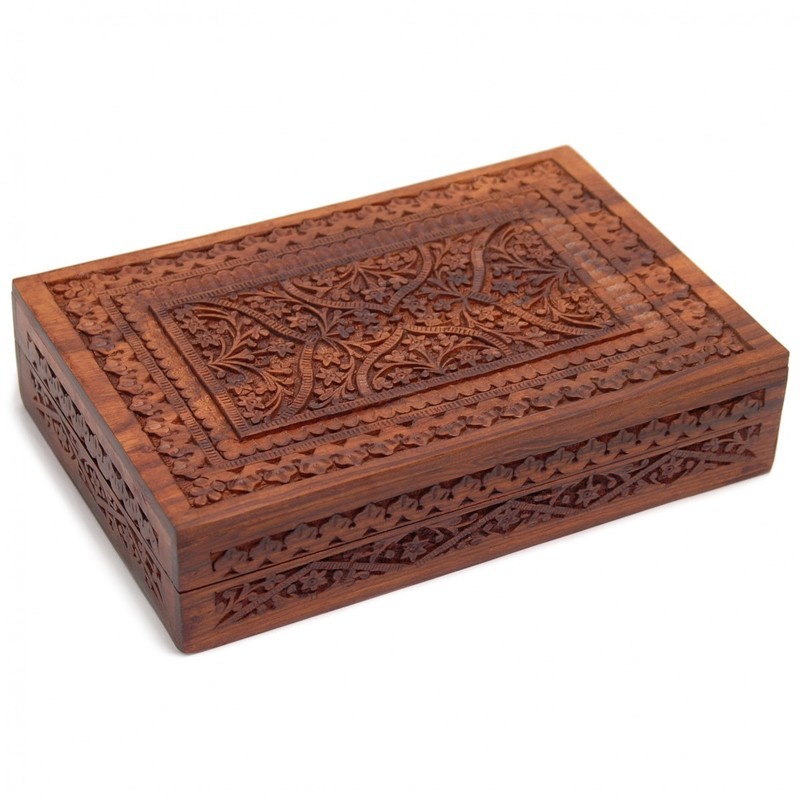 Double Oracle Tarot Card Box Sheesham Wood