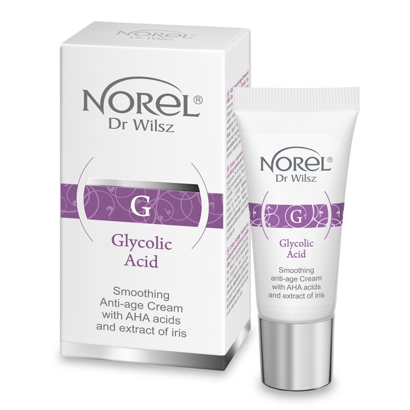 Norel Glycolic Acid Smoothing Anti-Age Cream AHA Acids & Extract Of Iris 15ml
