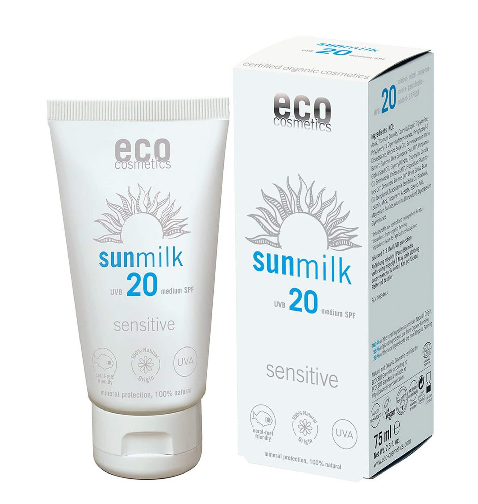 Eco Cosmetics Sun Protection SPF 20 Sun Milk 