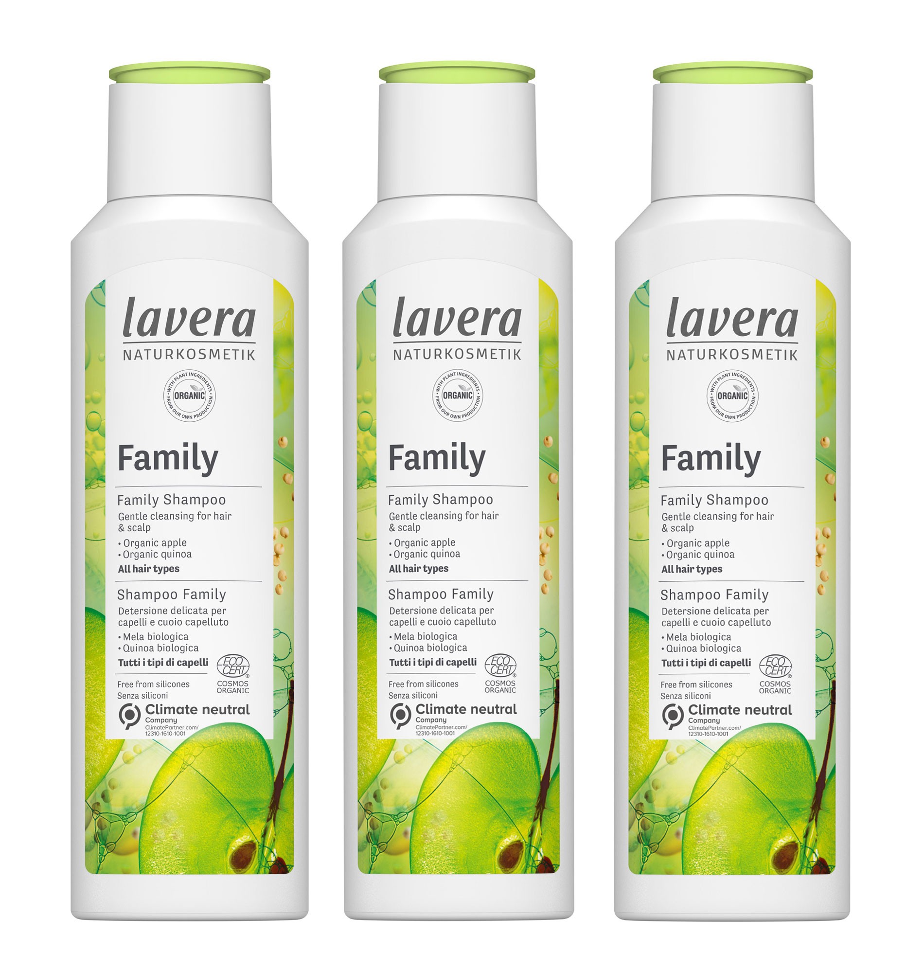 3 x Lavera Freshness and Balance Shampoo 