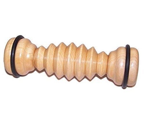 Wooden Ribbed Foot Massage Roller