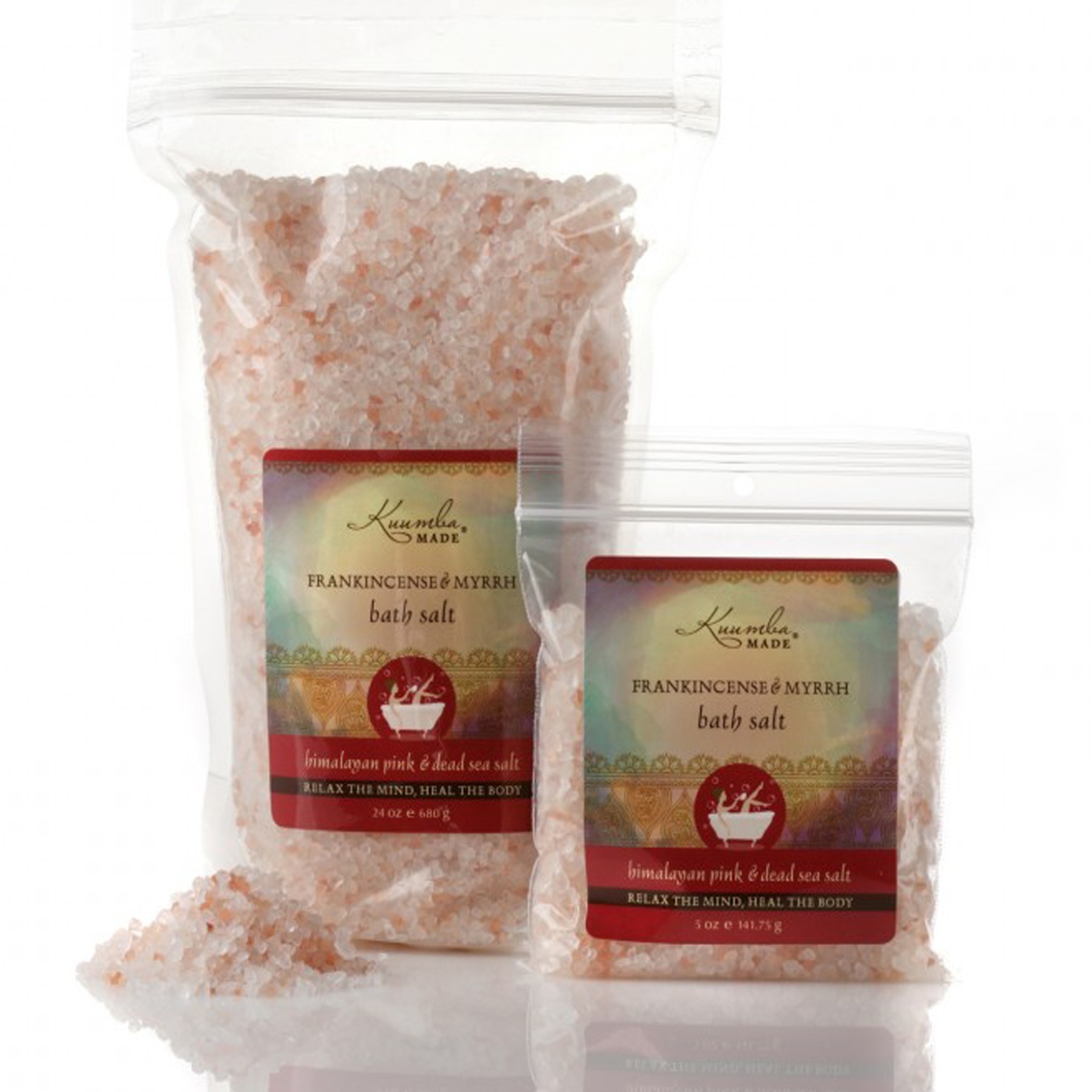 Kuumba Made Himalayan Scented Bath Salts-Frankincense-Myrrh-680g
