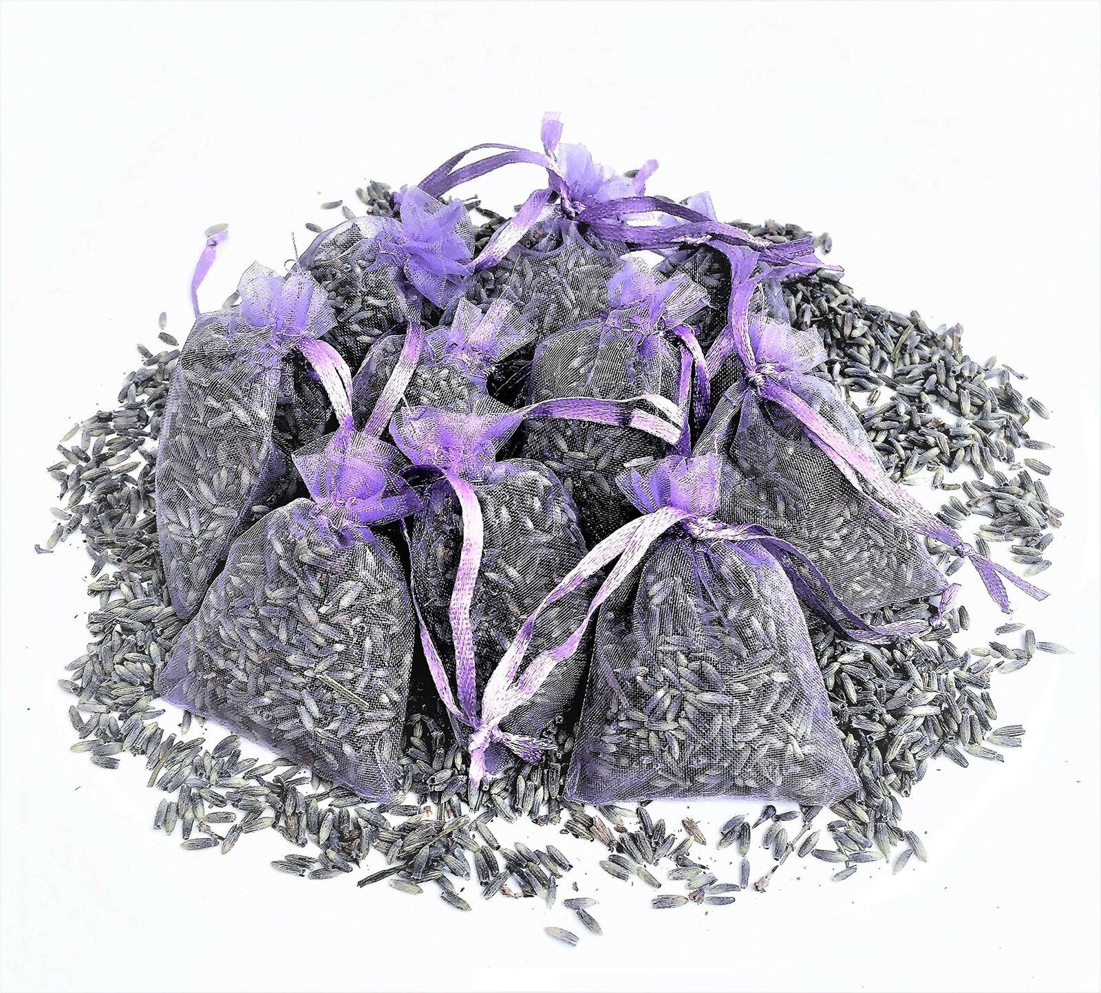 10 Lavender Dried Flower Petals in Organza Bag