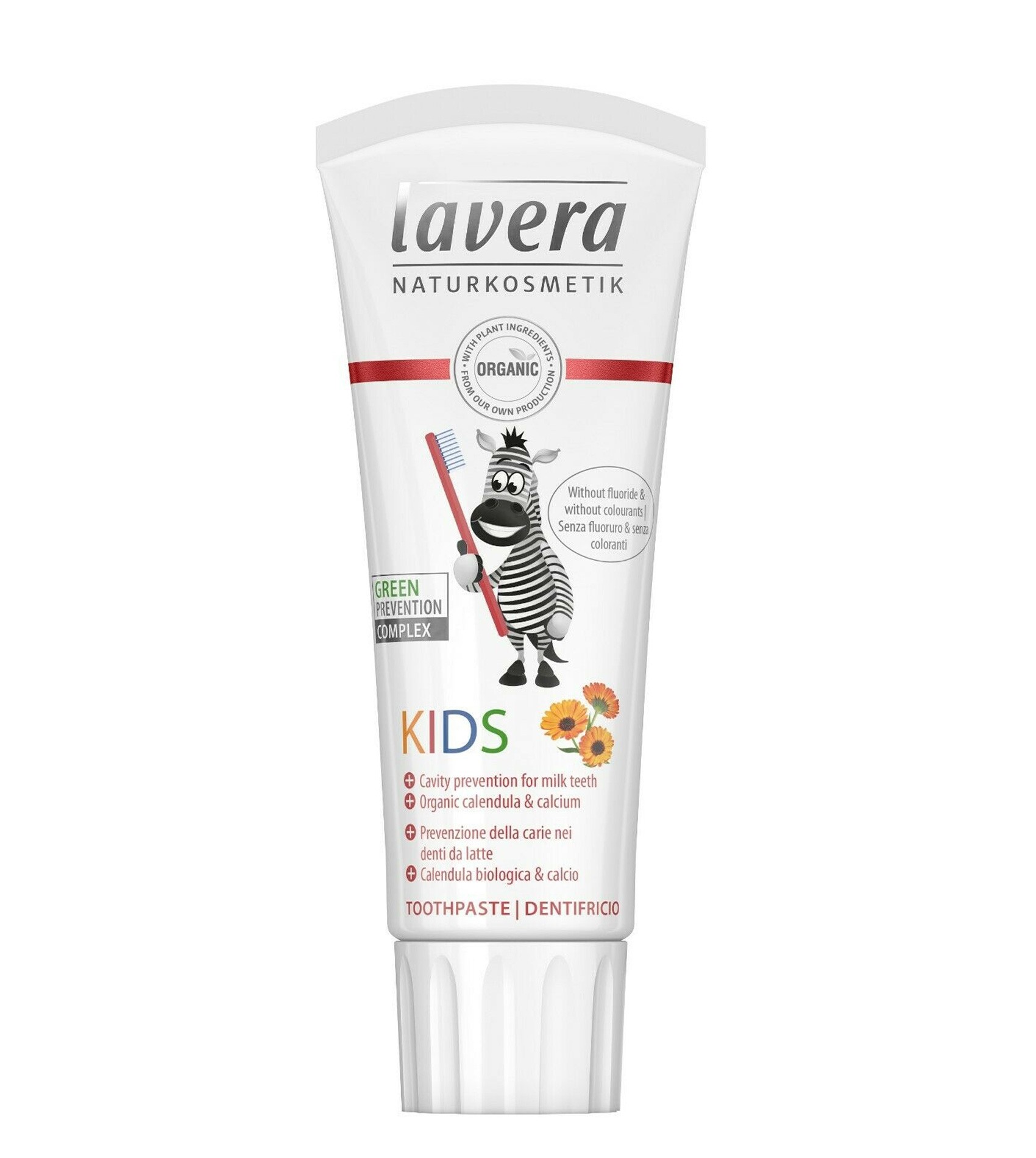 Lavera Kids Toothpaste Organic Calendula & Calcium Fluoride Free 
