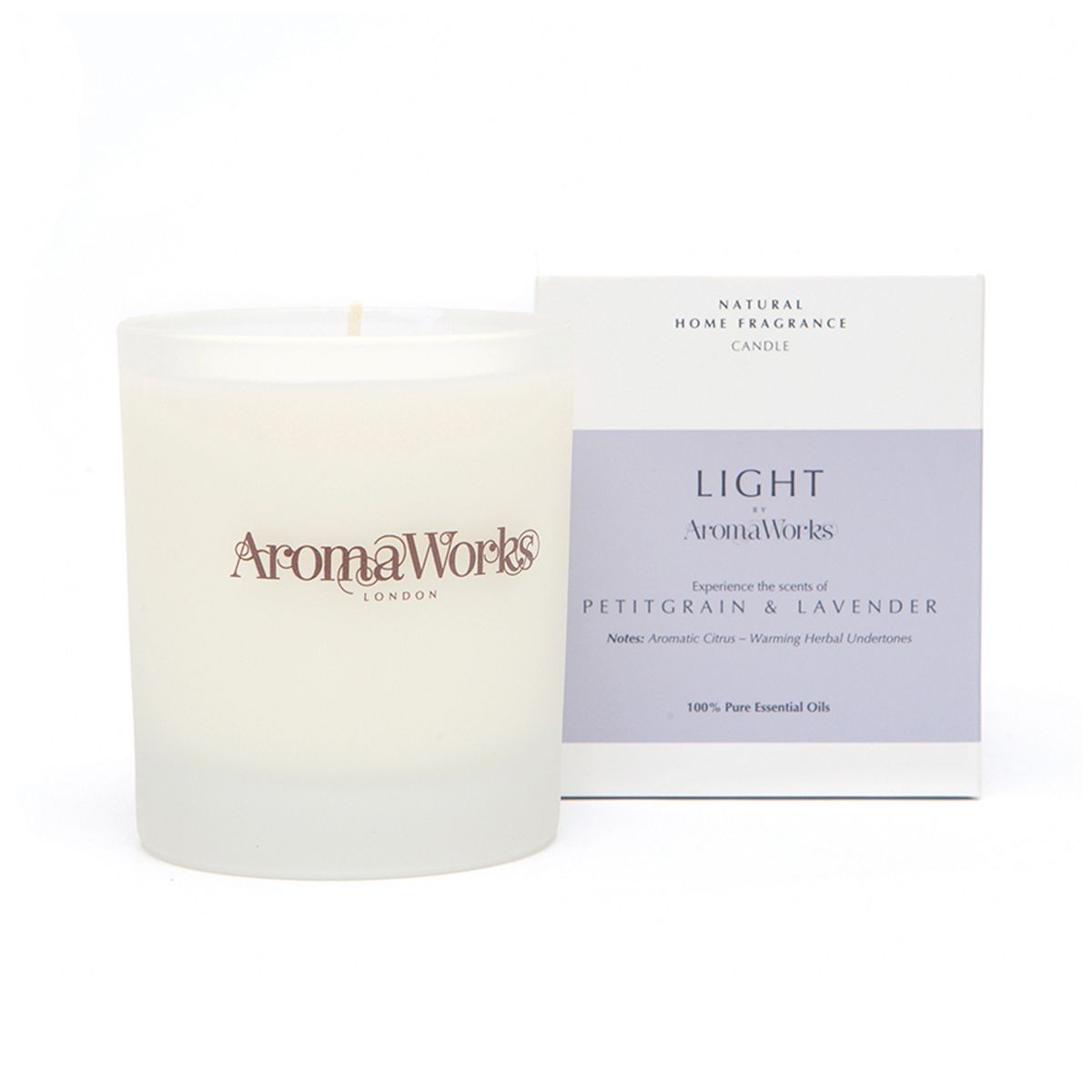 Aromaworks Light Range Petitgrain & Lavender Candle 30cl