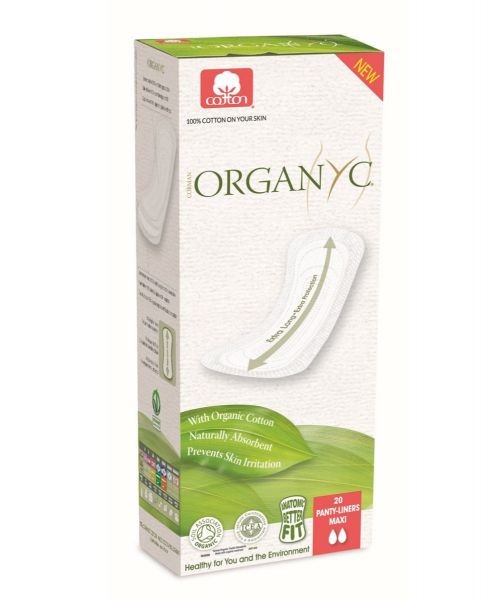 Organyc Organic Panty Liners Flat Extra Long 20per pack