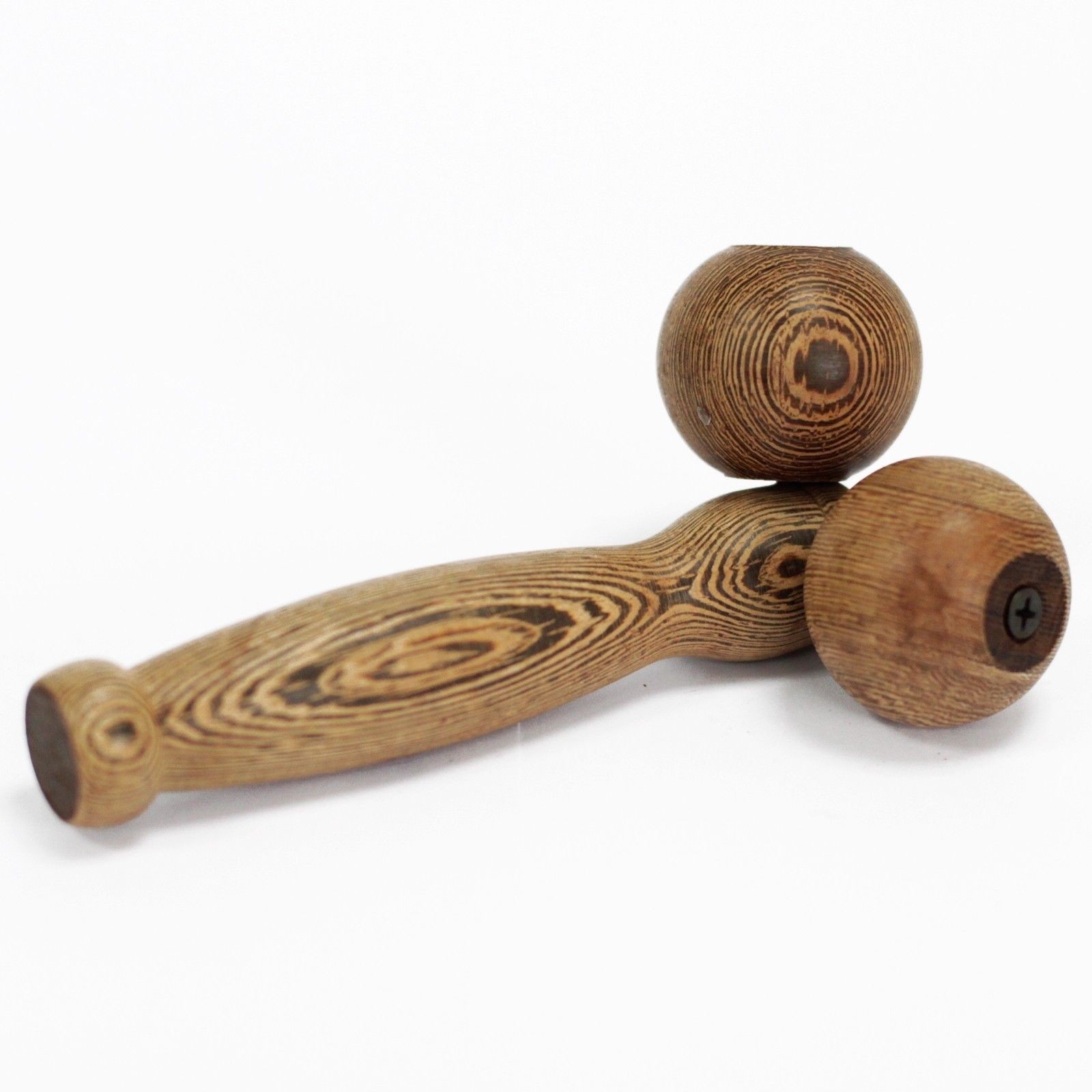 Relaxing Redwood Carved Wooden Massage Roller