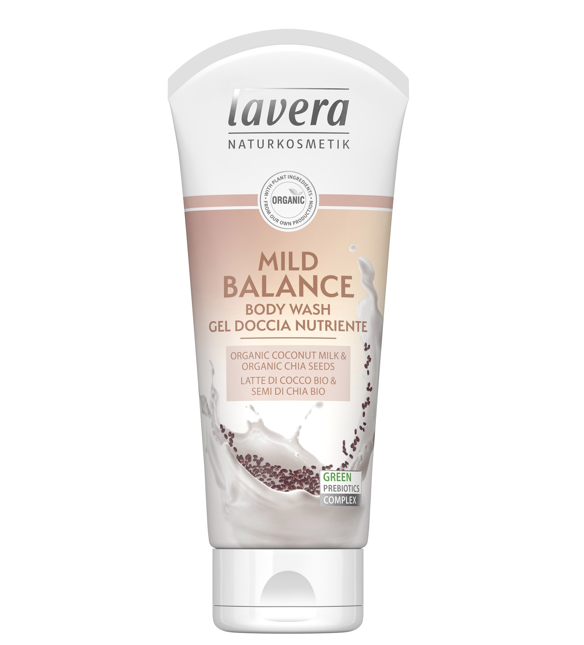Lavera Body Wash Mild Balance Organic Coconut Milk & Chia Seeds
