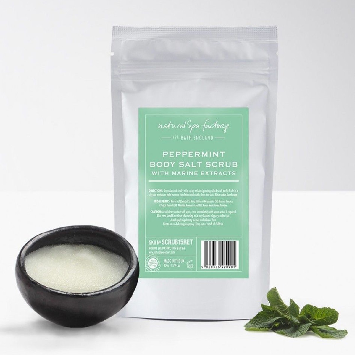 Natural Spa Factory Peppermint & Marine Extracts Body Scrub 