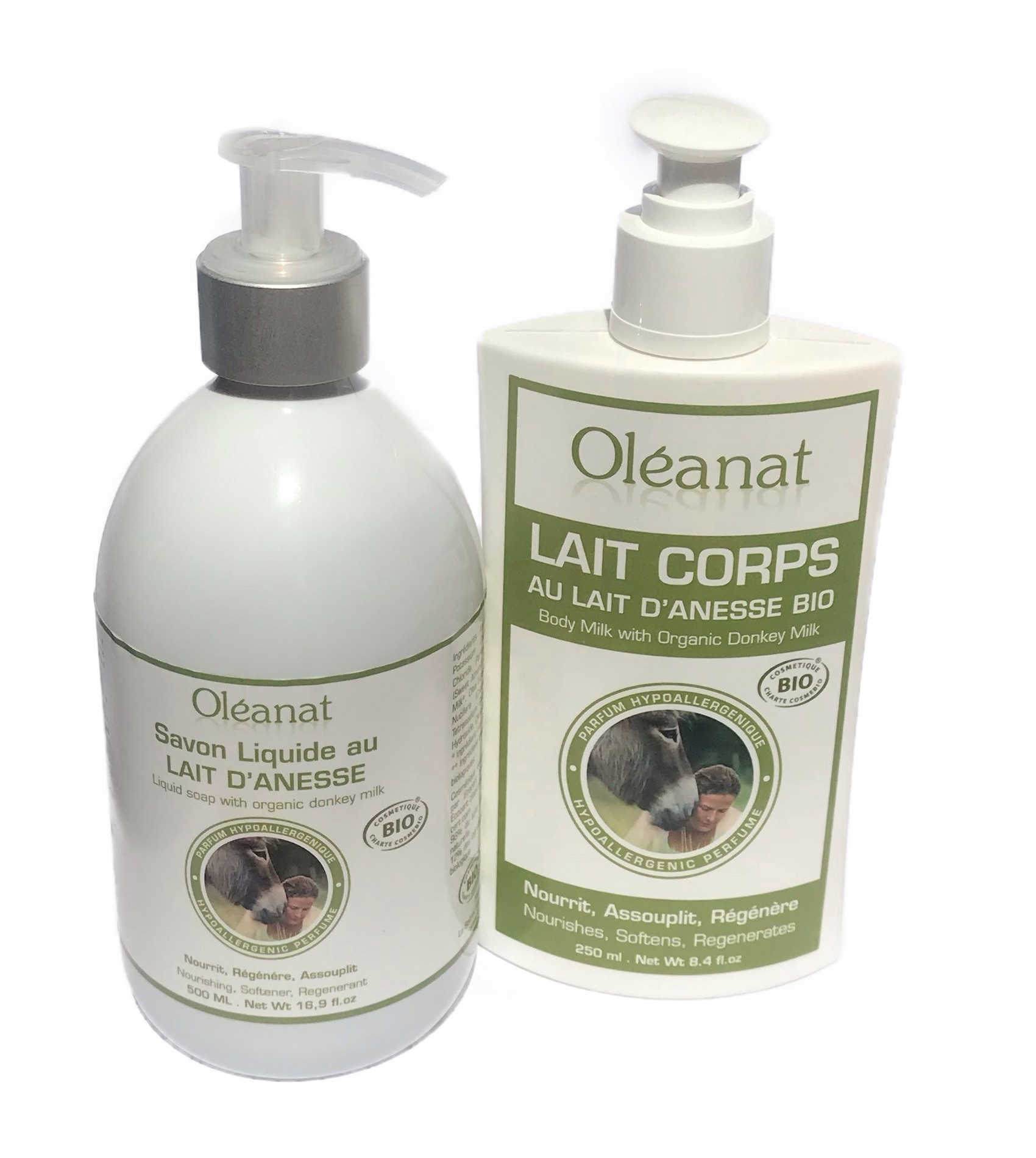 Oléanat Organic Donkey Milk Soap & Body Milk Duo