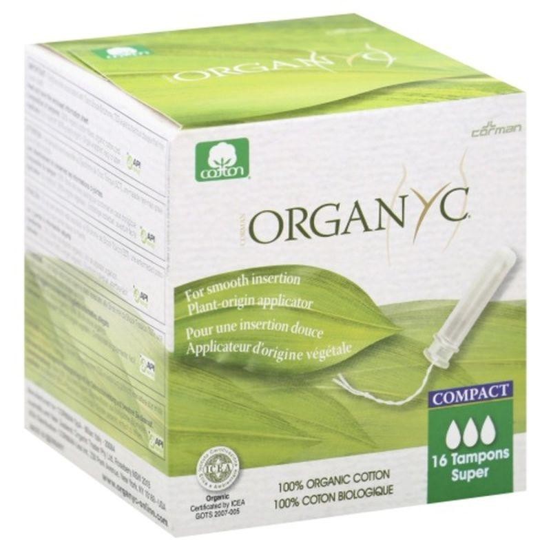 Organyc Compact Tampons Super with Applicator Organic Cotton