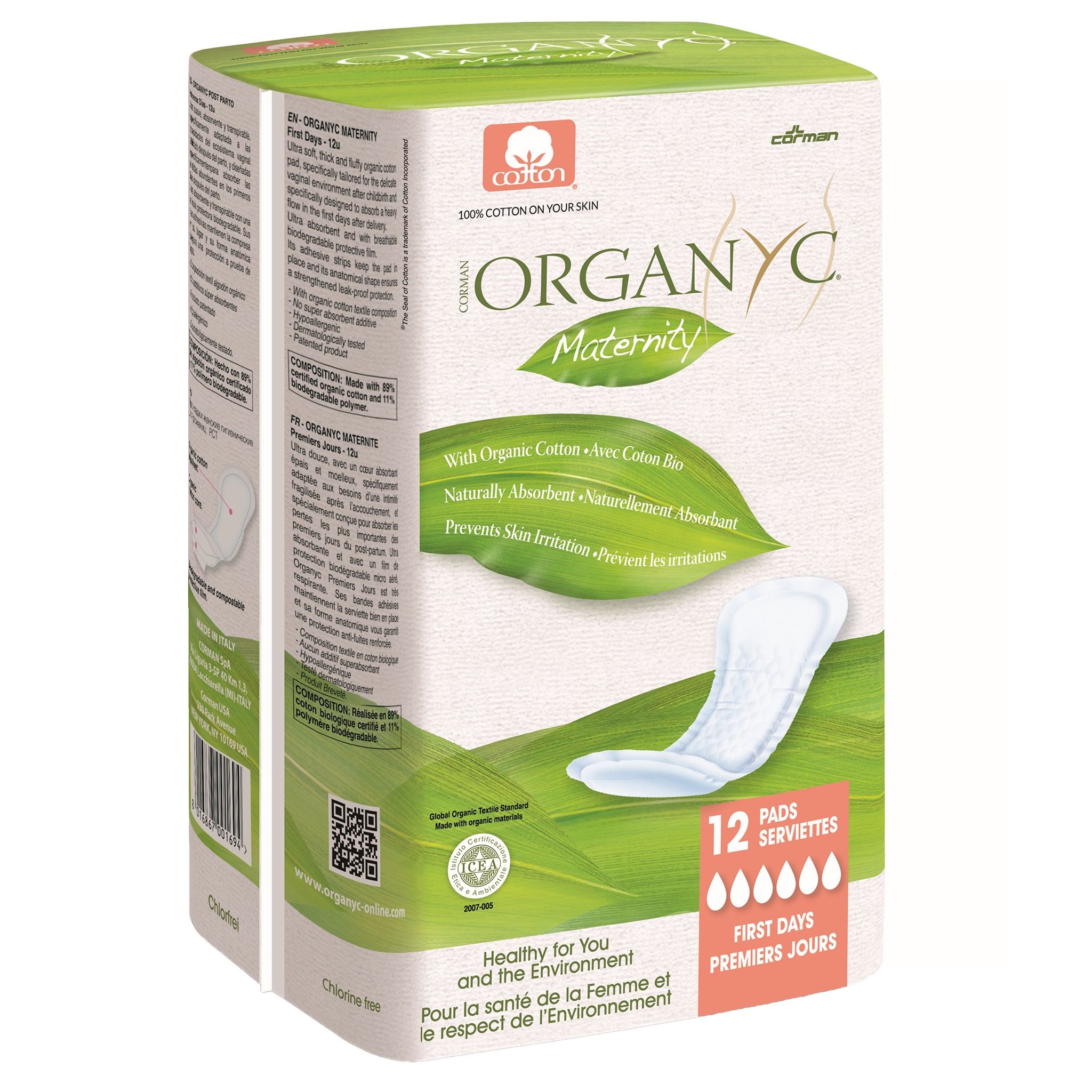 Organyc 100% Organic Cotton Maternity Pads 