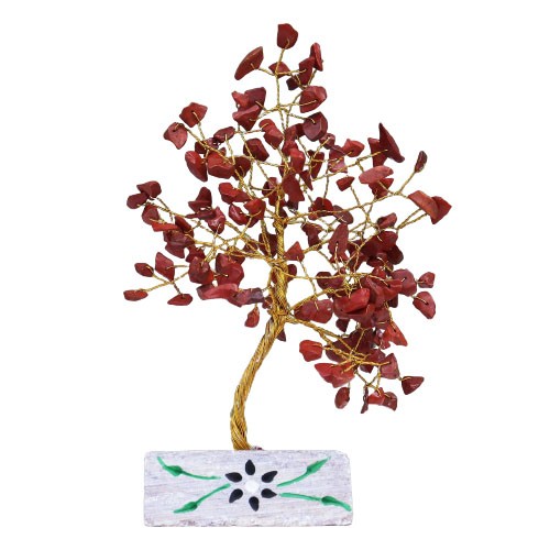 Handmade Gemstone Red Jasper Chip Tree  80Stones