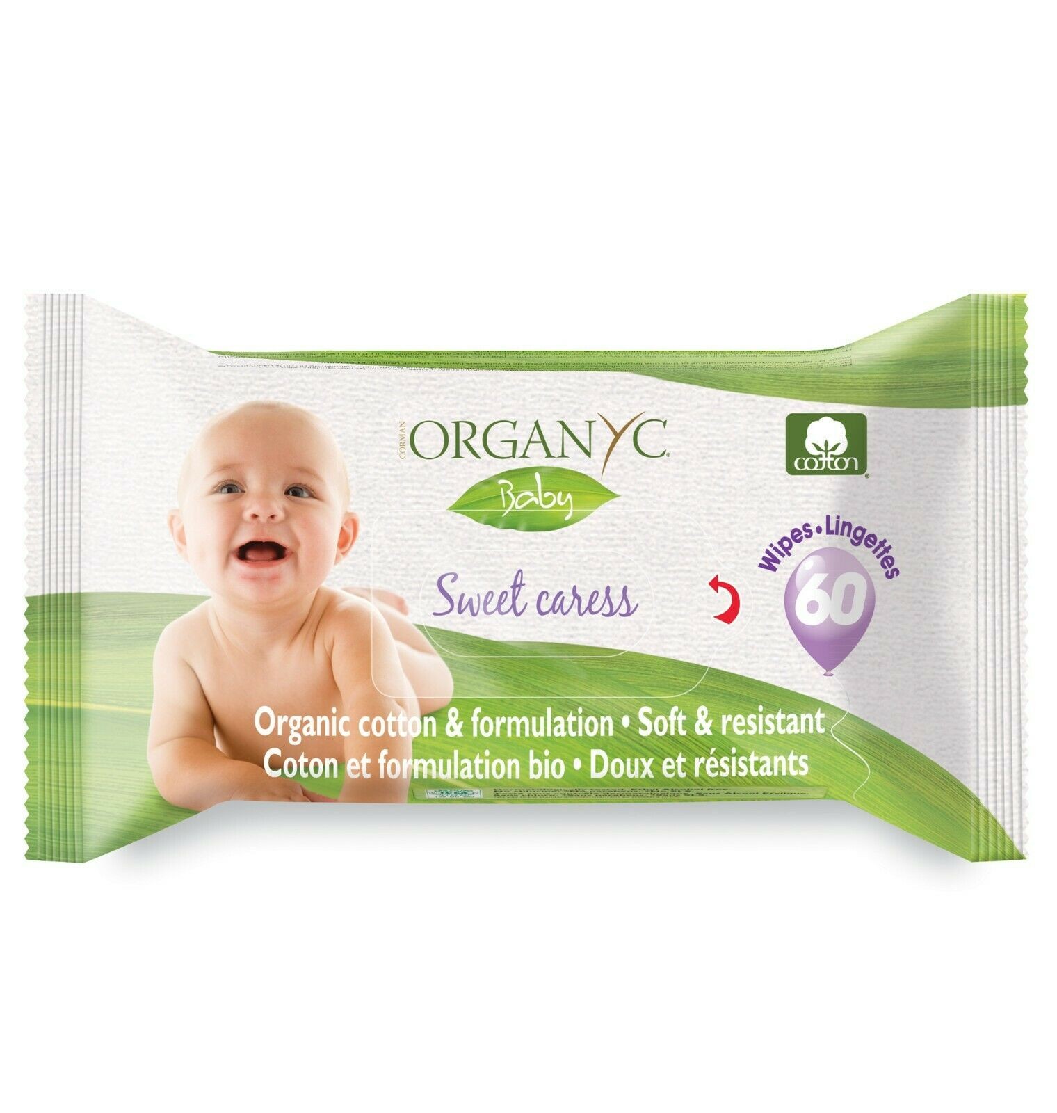 Organyc Sweet Caress Organic Cotton Baby Wipe