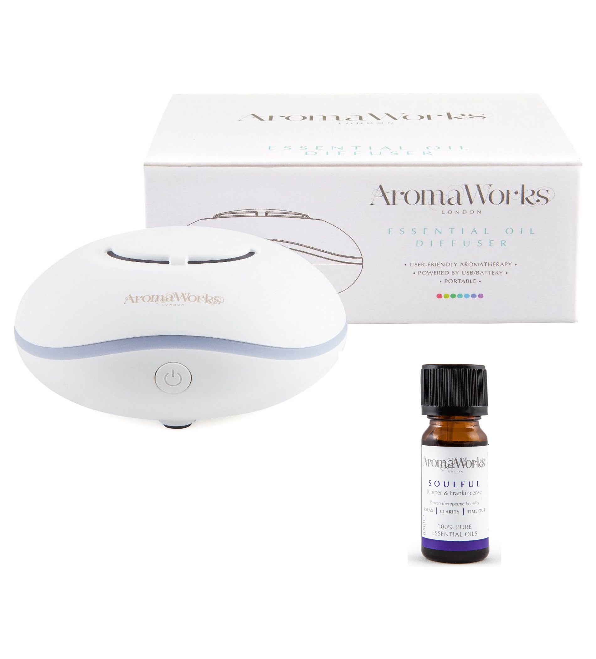 AromaWorks USB Aroma Diffuser & Soulful Essential Oil