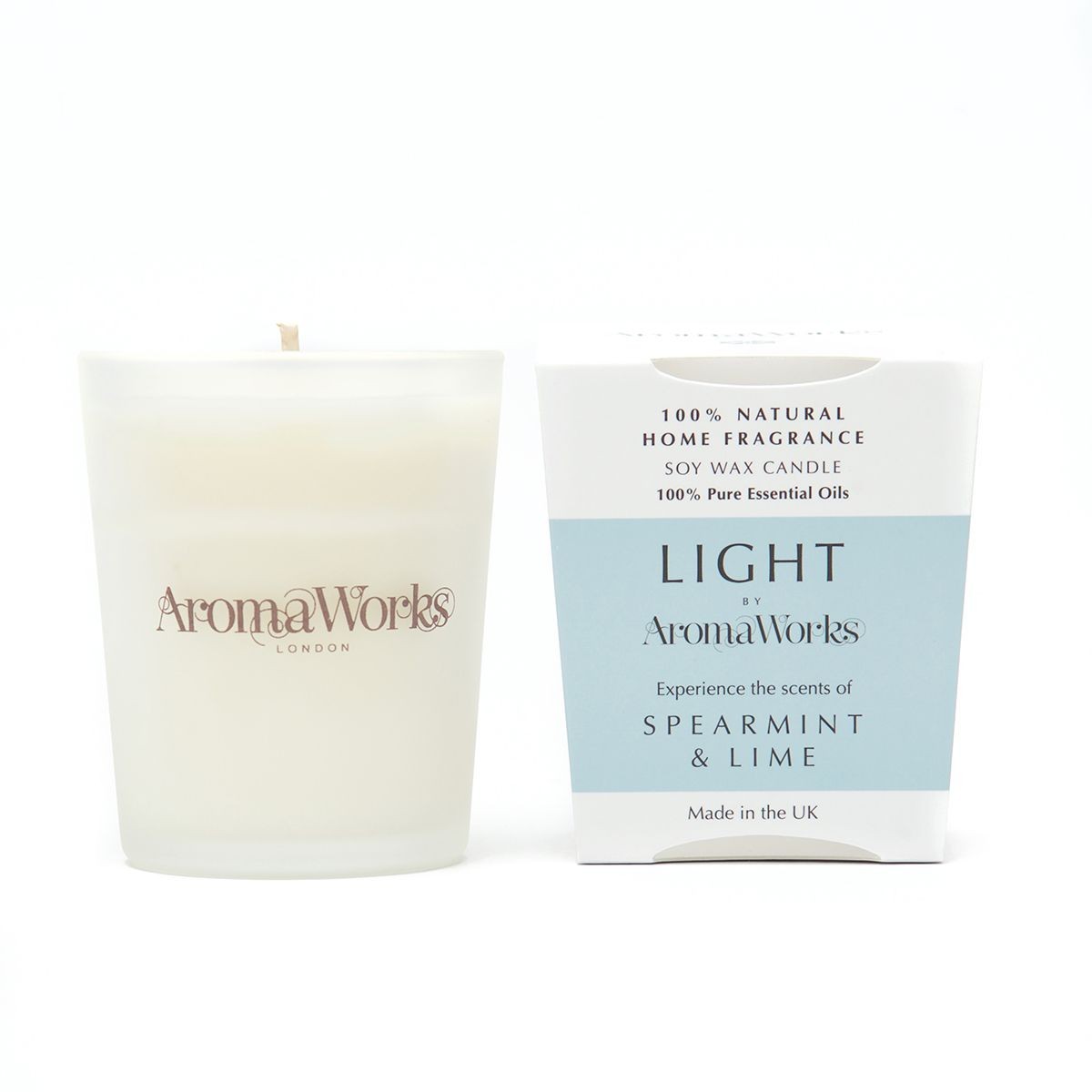 Aromaworks Light Spearmint & Lime Candle 10cl 
