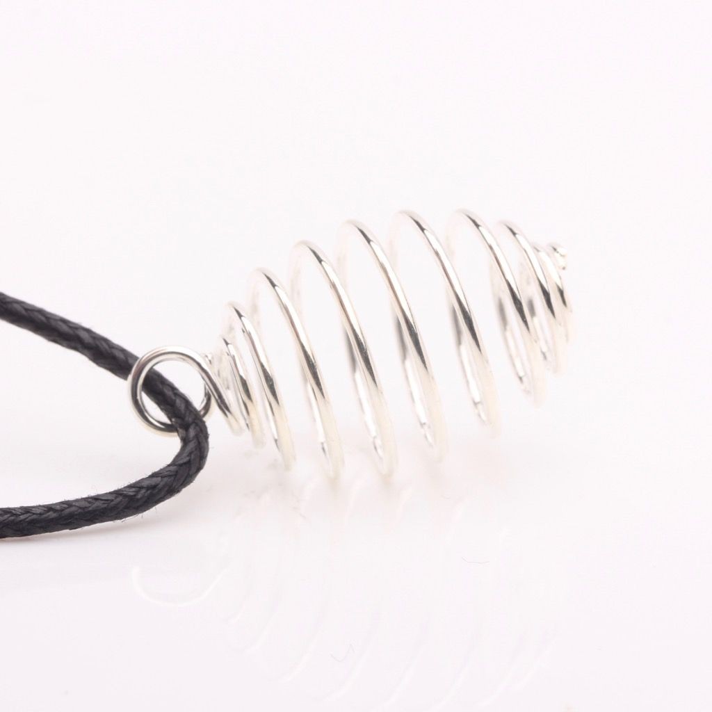 Spiral Cage & Pendant Necklace