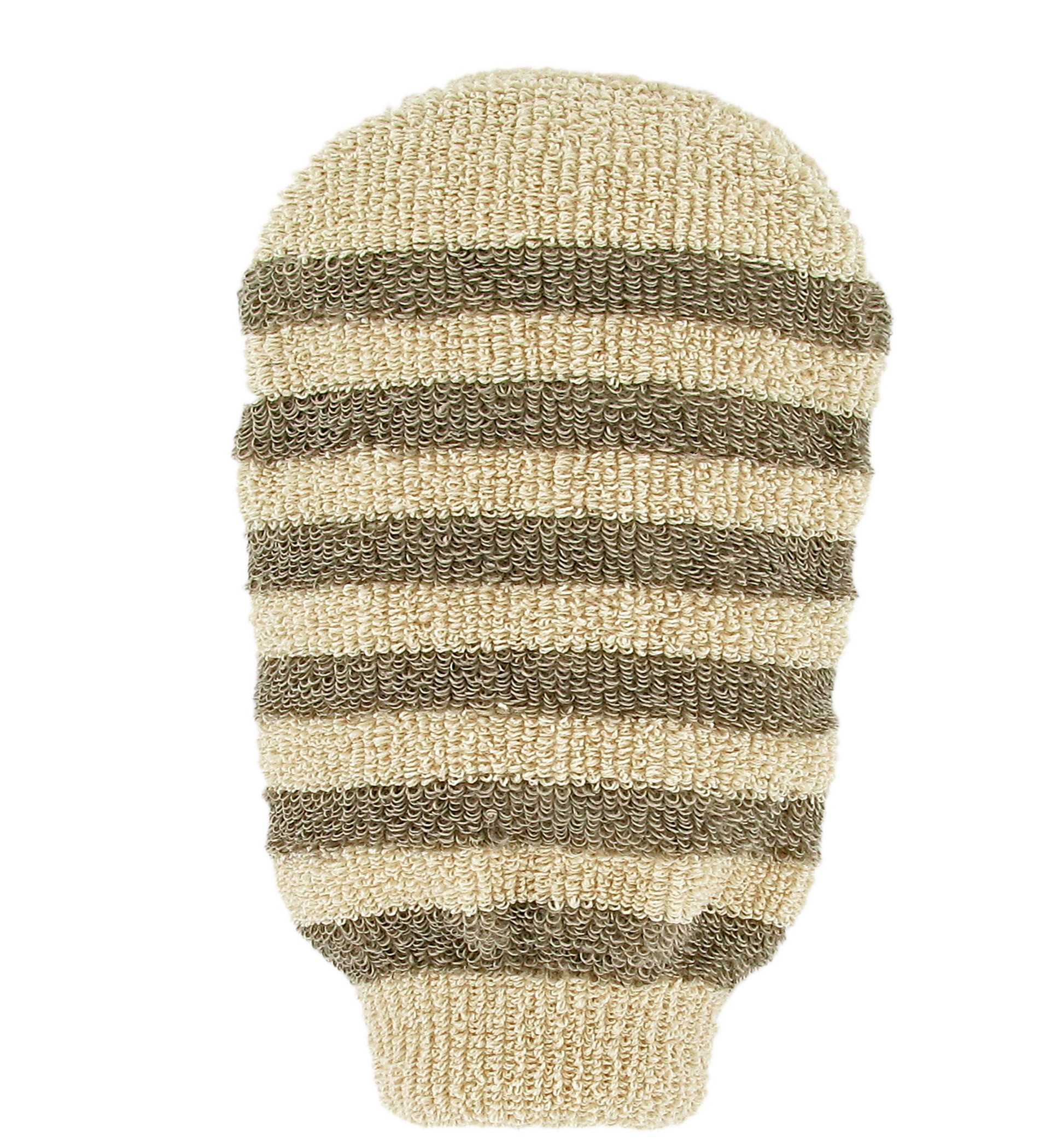 Forsters Massage Glove Striped Certified Organic Linen & Cotton