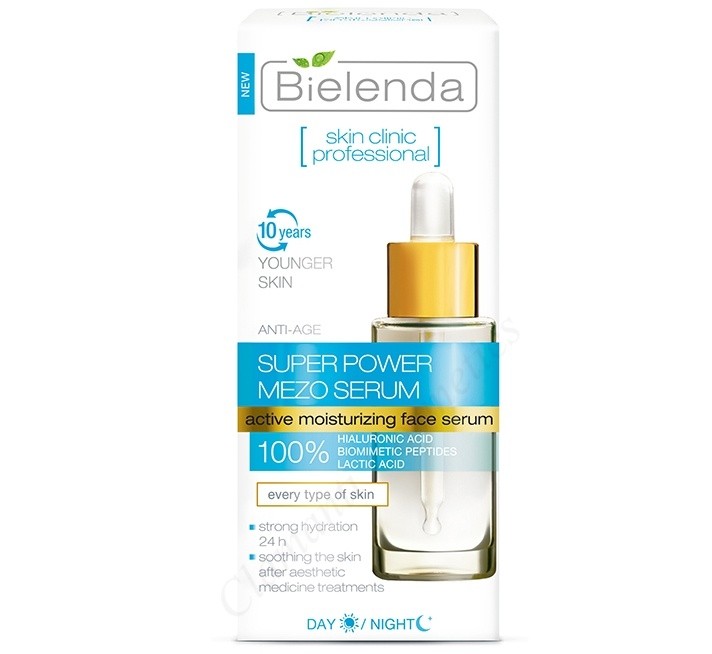 Bielenda Skin Clinic Super Power Mezo Serum Hydrating Anti-Age Day Night Serum 