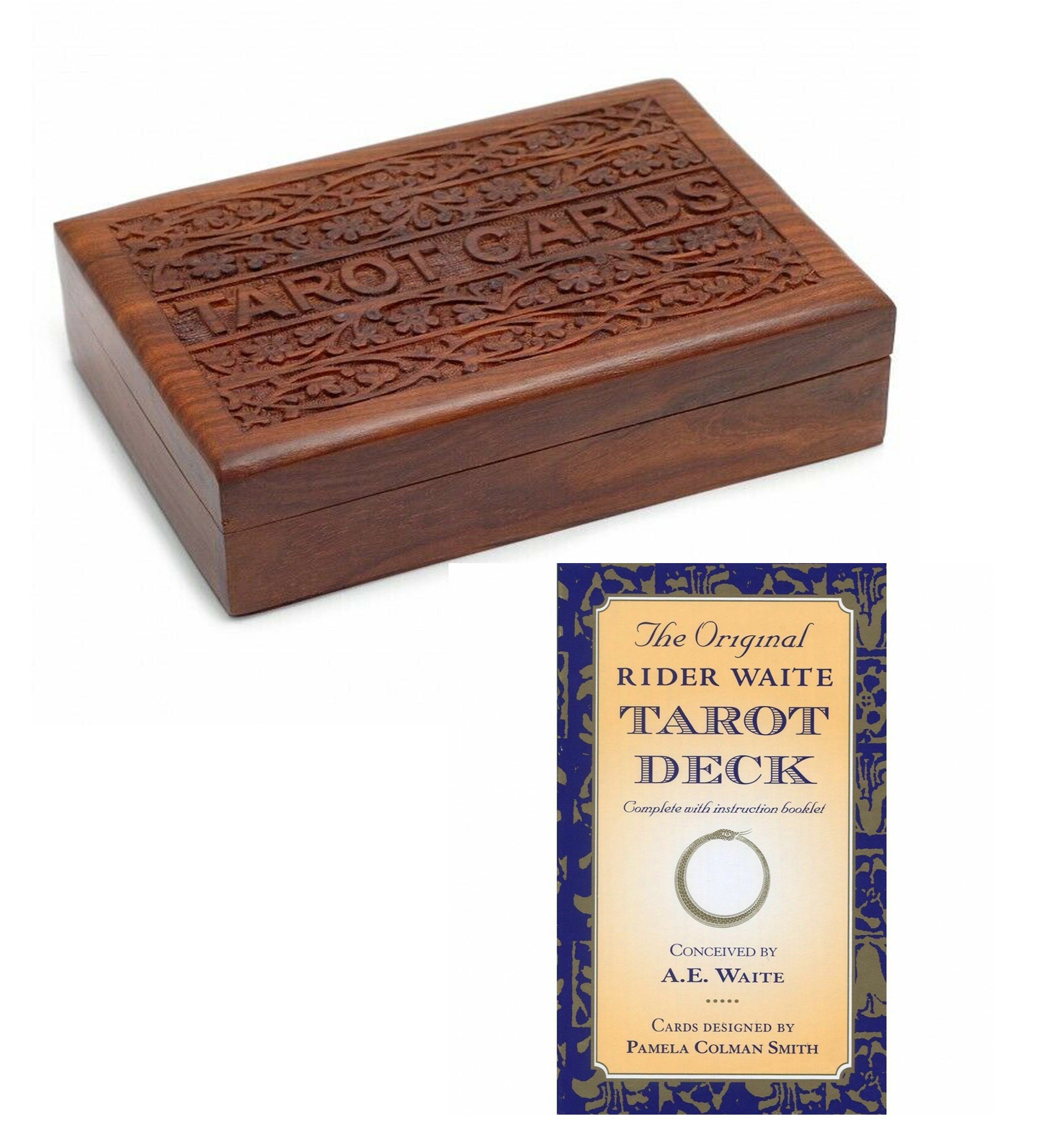 Wooden Sheesham Box & Tarot Card Set 