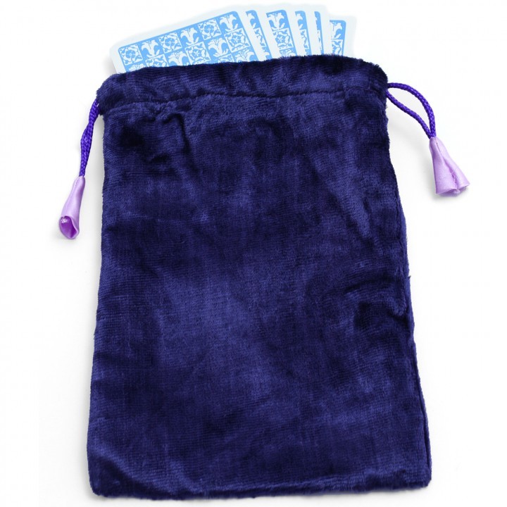 Large Velvet Purple Tarot Angel Card Bag 