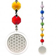 Chakra Feng Shui Flower of Life Silver Healing Charged