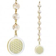 Feng Shui Flower of Life Crystal Champagne 