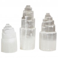 Natural Selenite Tower Lamp