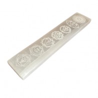 Chakra Flat Selenite Bar Charging Plate 20cm 