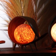 Natural Coconut Leaf Lamp - Natural Loop