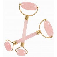 2 x Gemstone Face Roller Rose Quartz