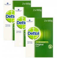 3 x Dettol Twin Pack Anti-Bacterial Soap100g each