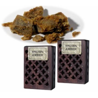 Incense Resin Brown Amber in Wooden Box