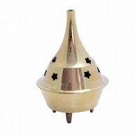Brass Incense Burner Star Pattern 