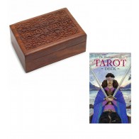 Wooden Sheesham Box & Caselli Tarot Card Set