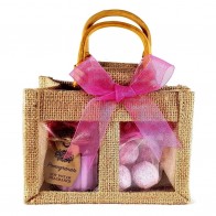 Chill Pills Bath Bombs & Candle Jute Bag Set