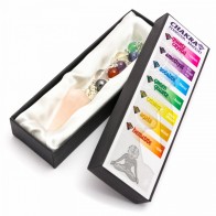 Rose Quartz Faceted Cone Pendulum Gift Set 