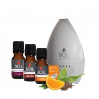 Soil Ultrasonic Diffuser & Organic Essential Oil Set