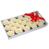 Soap Flower Bouquet Large Ivory Rose