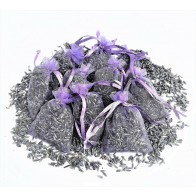 10 Lavender Dried Flower Petals in Organza Bag