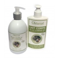 Oléanat Organic Donkey Milk Soap & Body Milk Set